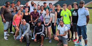 Cricket South Africa's Altaaf Kazi hosts Sport Management students at the Bidvest Wanderers Cricket Stadium.