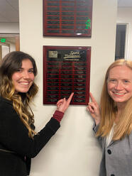 Brooke Caffey and Professor Nola Agha